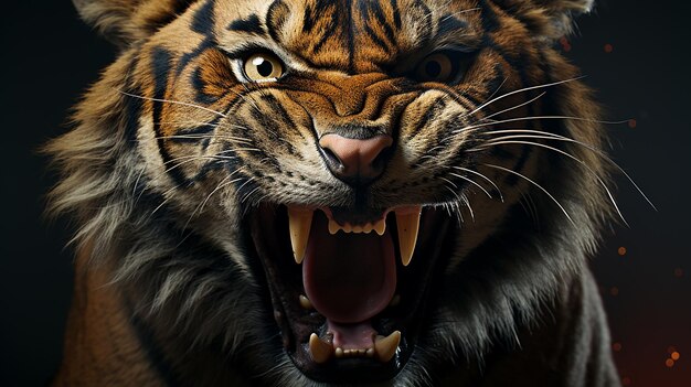 Photo a tiger photo of 3d wallpaper