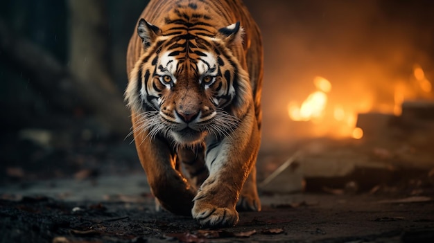 tiger photography HD 8K wallpaper Stock Photographic Image