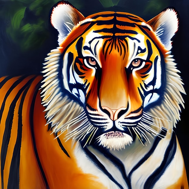 A tiger portrait illustration