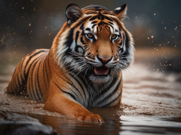 Tiger in the river