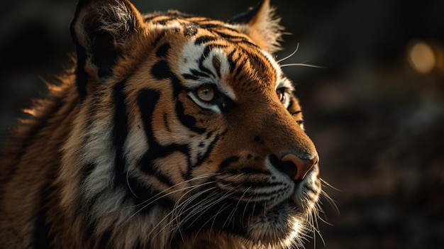 A tiger's face is shown in this undated photo.