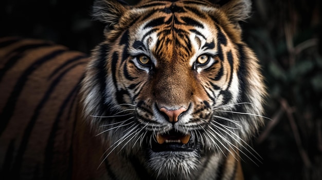 A tiger's face is shown in this undated photo.