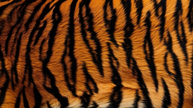 Foto texture della pelle di tigre da vicino sullo sfondo piatto