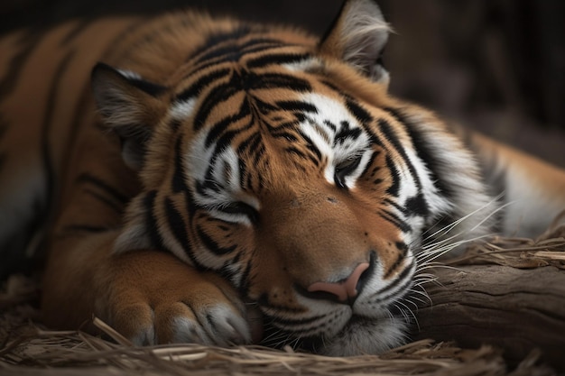 寝ている虎