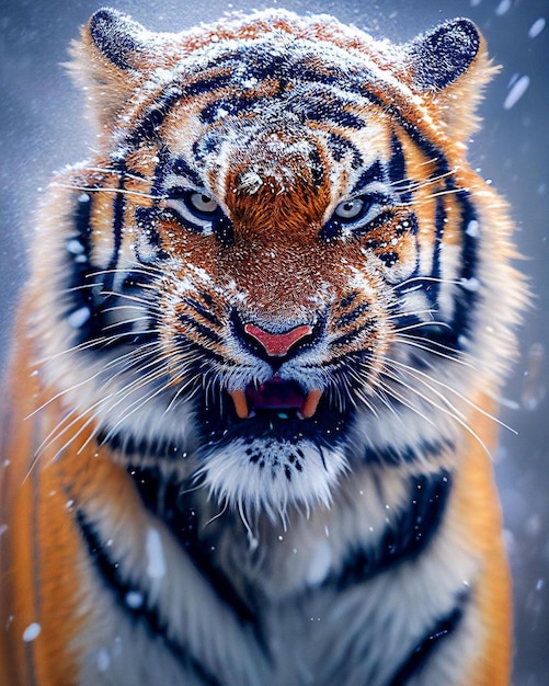 Tiger in the snow wallpapers