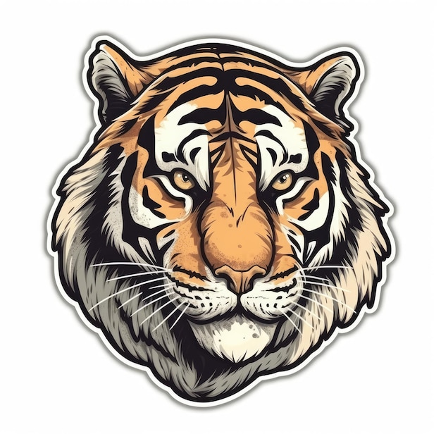 Tiger sticker isolated ai generated