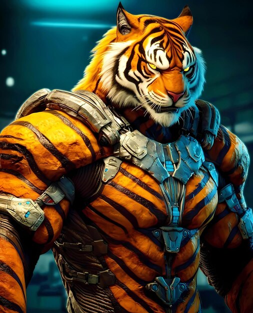 Photo tiger superhero