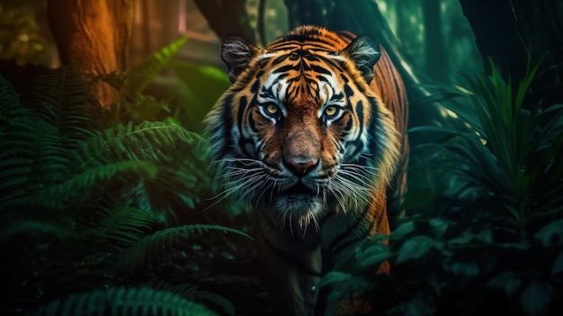 A tiger in a tree Generative AI Art