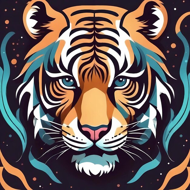 Photo tiger vector illustration