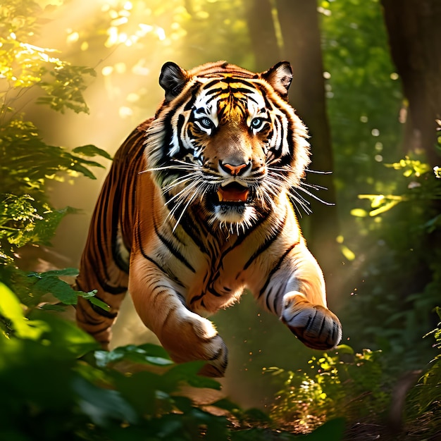 A Tiger walking in Jungle