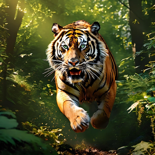 A Tiger walking in Jungle