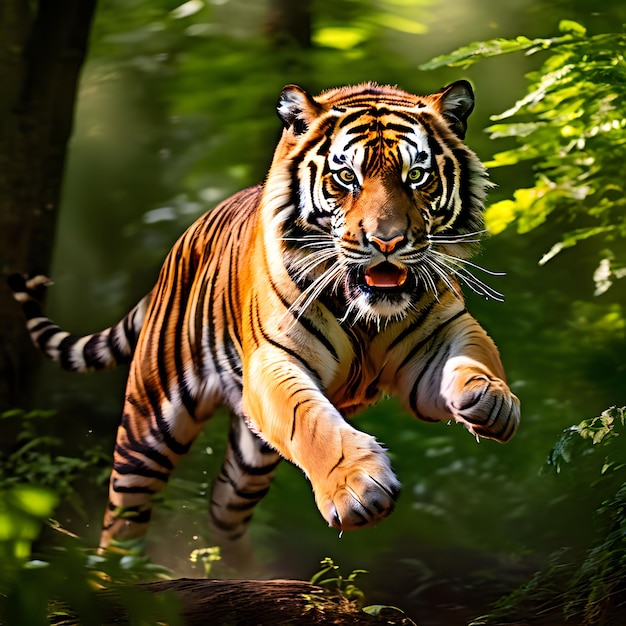 A Tiger walking in Jungle