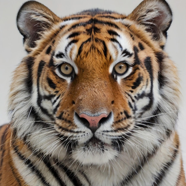 tiger in the white background