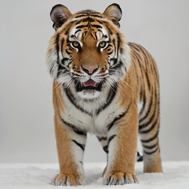 tiger in the white background