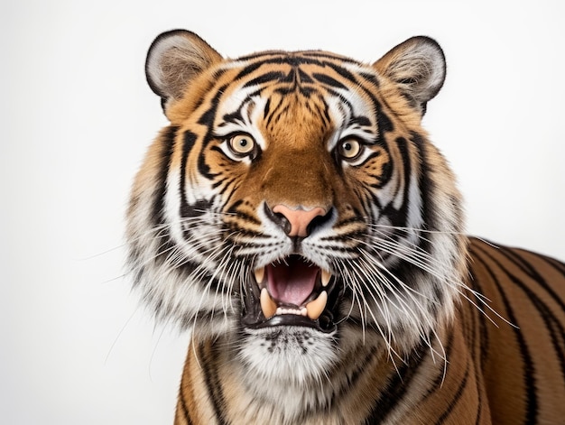 Tiger on a white background