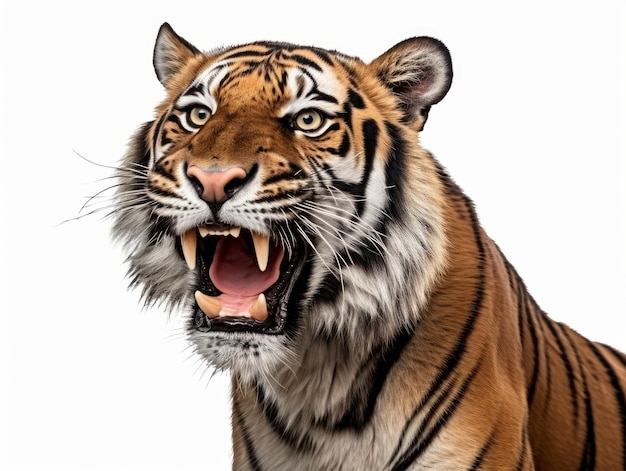 Tiger on a white background