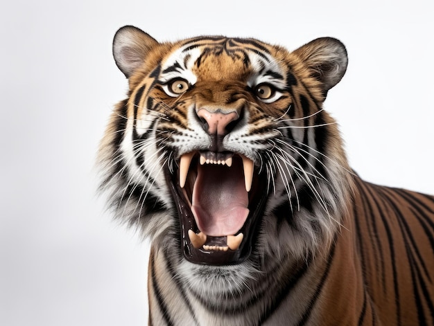 Tiger on a white background