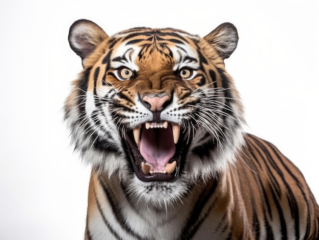 Tiger on a white background