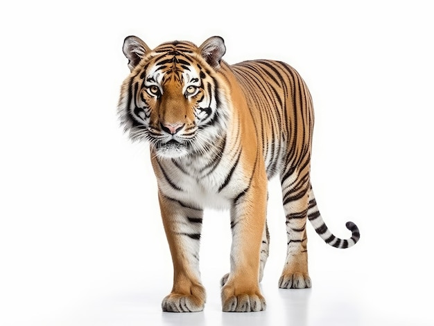 Tiger on a white background