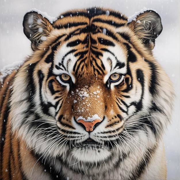 Premium AI Image | tiger white background