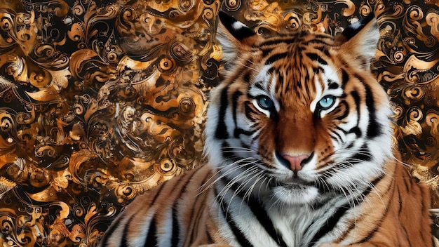 Tiger wild cat decorative art