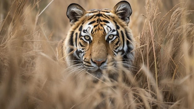 A tiger in the wild