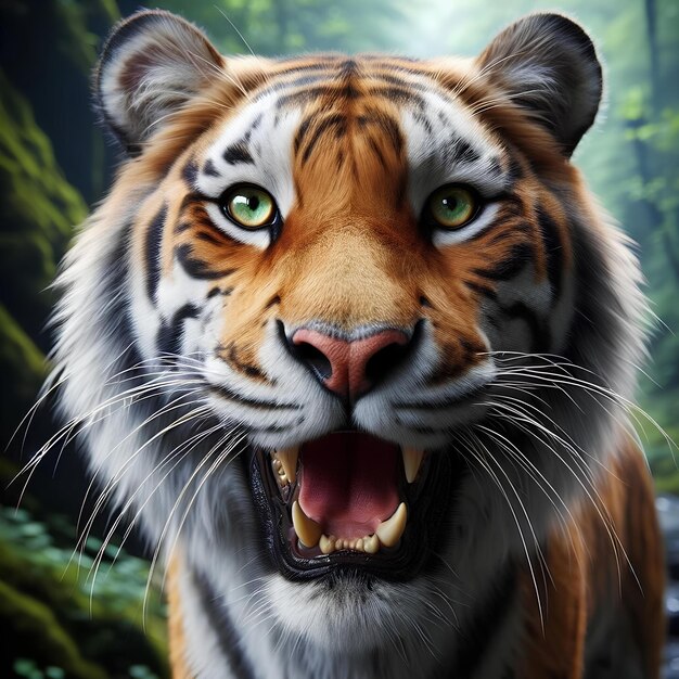 tiger with green eyes 3