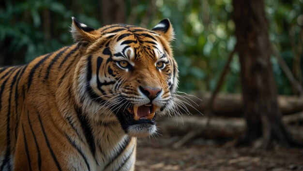 a tiger with the word quot hyena quot on its chest