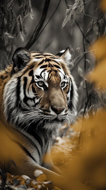 Premium AI Image  Tiger face wallpapers for iphone and android browse all mobile  wallpapers and use them as wallpapers for your iphone android android and  iphone tiger face wallpaper