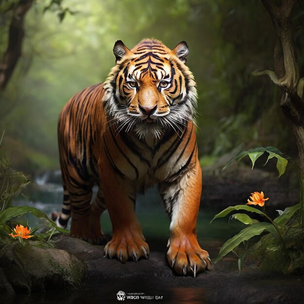 Tiger World Wild life Day image background