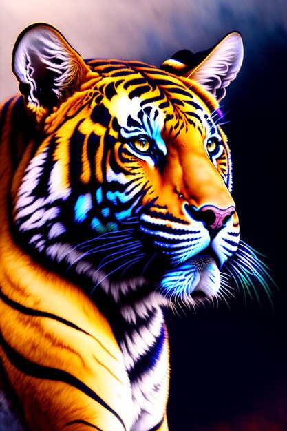 Photo tigerillustration