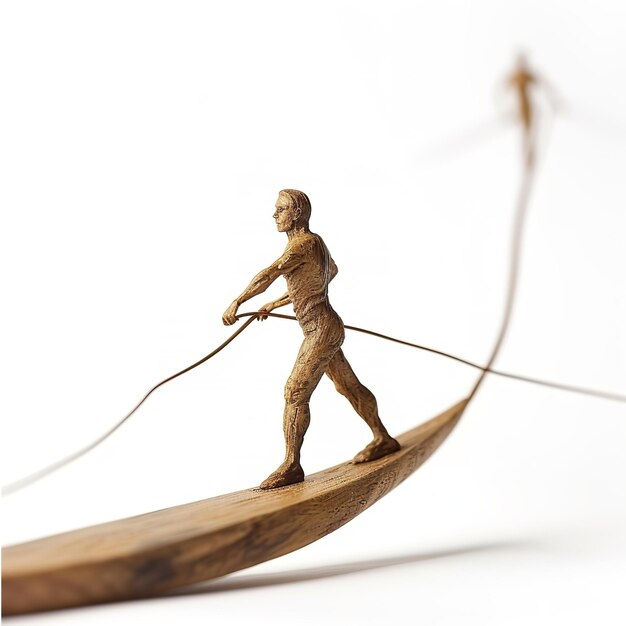 Tightrope Walker Balance Toy geïsoleerd op witte achtergrond