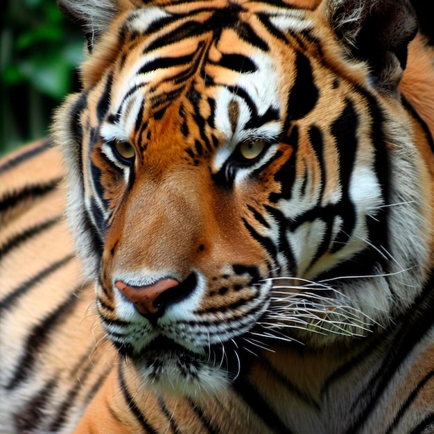 Photo tigre con mirada cazador