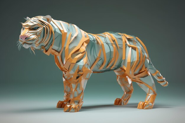 Photo a tigress 3d