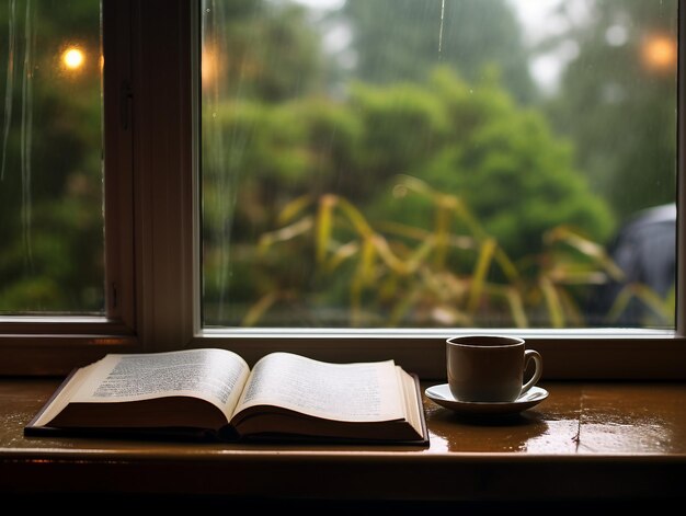 Tijd om op een regenachtige dag een boek per raam te lezen