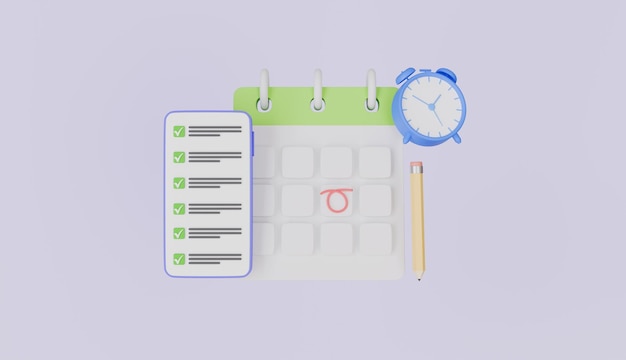 Tijdbeheer bedrijfsplanning en -schema's manager kalender organisatie van effectief werk