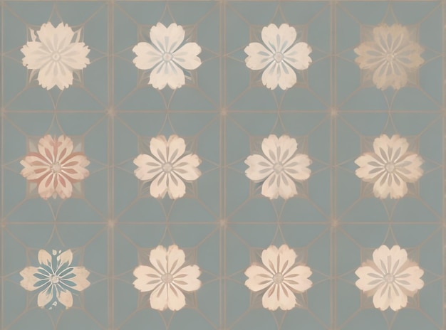 Tijdloos Columbine Grunge Texture Design Oude geometrische accenten Vintage charme Floral elegantie