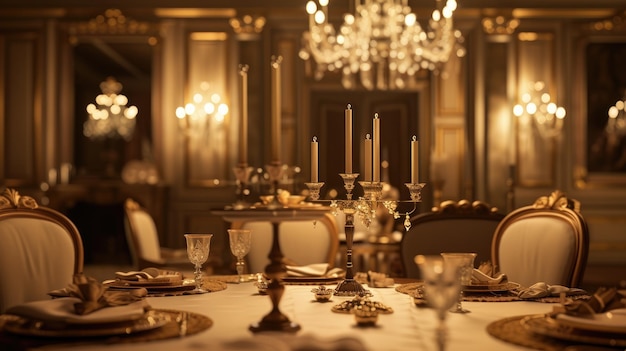 Tijdloze elegantie Een glimp van de klassieke charme van een luxe eetkamer