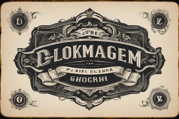 Tijdloze elegantie Vintage-geïnspireerde typografie visitekaartje