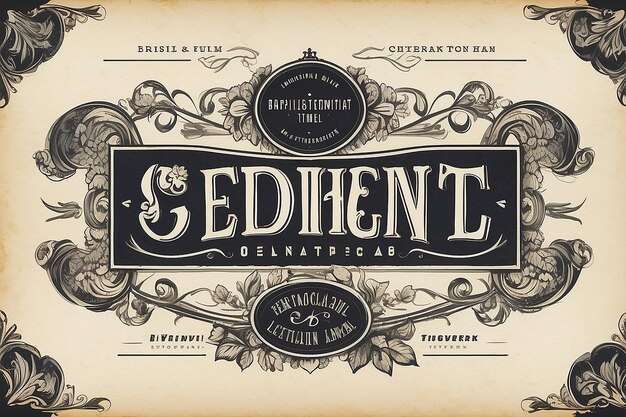 Tijdloze elegantie Vintage-geïnspireerde typografie visitekaartje