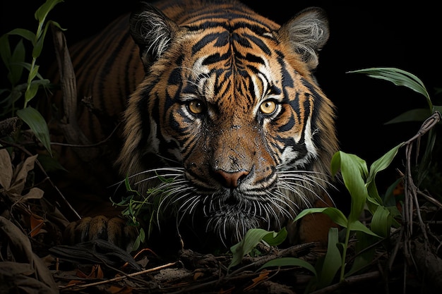 tijger in het wild in de stijl van realistische AI gegenereerd