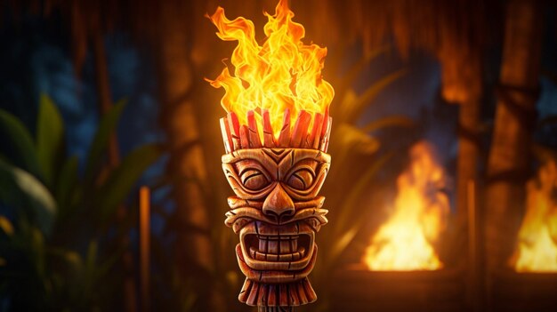 Foto tiki torch achtergrond