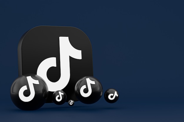 Tiktok applicatie logo rendering