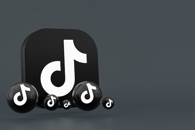 Tiktok applicatie logo rendering