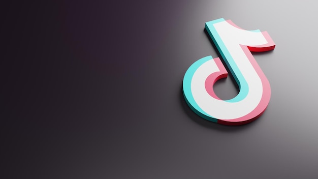 Tiktok background 3d rendering