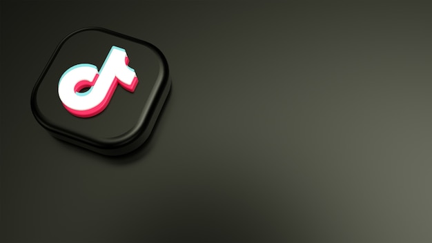 Foto tiktok minimal logo en tiktok clean background