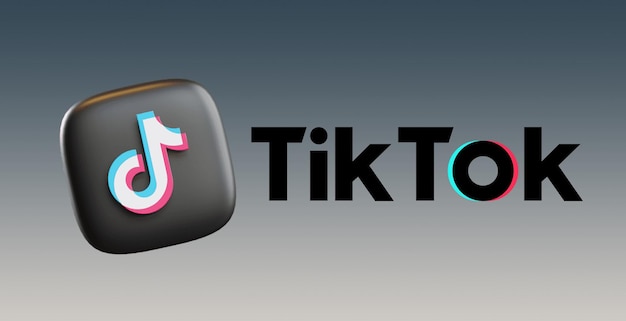 Tiktok original logo 3d design