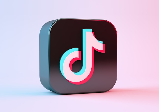 TikTok pictogram vierkante envelop met ronde randen