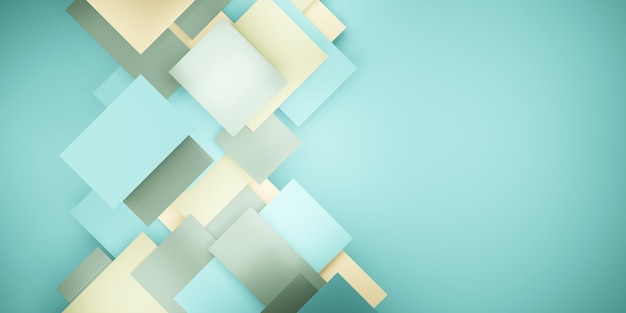 Tile background pastel green geometric hierarchy abstract\
square 3d illustration