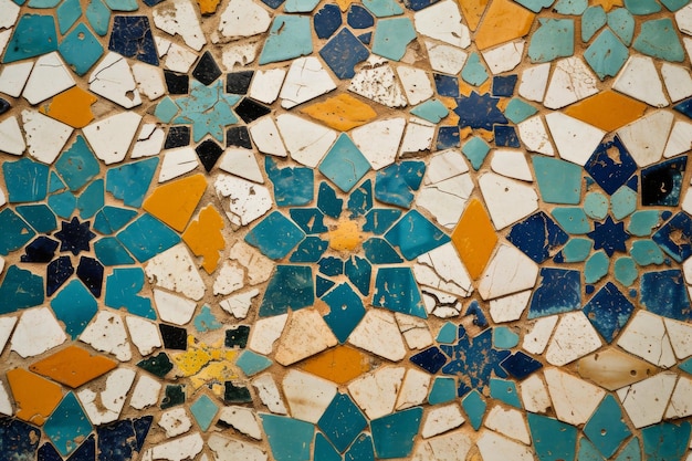 A tile mosaic pattern from a Moroccan riad AI generated